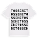 White t-shirt med Tossene ordlek t-shirt