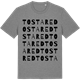 Mid Heather Gray t-shirt med Tostared ordlek t-shirt