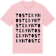 Pink Cotton t-shirt med Tostebyn ordlek t-shirt