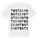 White t-shirt med Tostebyn ordlek t-shirt