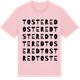 Pink Cotton t-shirt med Tostered ordlek t-shirt