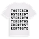 White t-shirt med Tostered ordlek t-shirt