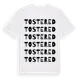 White t-shirt med Tostered ordlek t-shirt