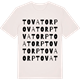 Vintage White t-shirt med Tovatorp ordlek t-shirt