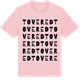 Pink Cotton t-shirt med Tovered ordlek t-shirt