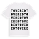 White t-shirt med Tovered ordlek t-shirt