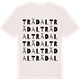 Vintage White t-shirt med Trädal ordlek t-shirt