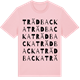 Pink Cotton t-shirt med Trädbacka ordlek t-shirt