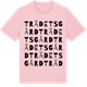 Pink Cotton t-shirt med Trädets gård ordlek t-shirt