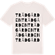 Vintage White t-shirt med Trädgården ordlek t-shirt