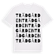 White t-shirt med Trädgården ordlek t-shirt