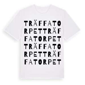 Träffatorpet ordlek t-shirt – ekologisk bomull t-shirt från Pinshirt