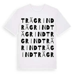 Trägrind ordlek t-shirt – ekologisk bomull t-shirt från Pinshirt