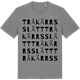 Mid Heather Gray t-shirt med Tråkärrsslätt ordlek t-shirt