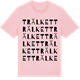 Pink Cotton t-shirt med Trälket ordlek t-shirt