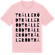 Pink Cotton t-shirt med Trålleröd ordlek t-shirt
