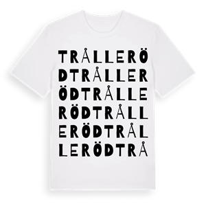 Trålleröd ordlek t-shirt – ekologisk bomull t-shirt från Pinshirt