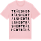 Pink Cotton t-shirt med Trälshed ordlek t-shirt