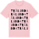 Pink Cotton t-shirt med Trälunda ordlek t-shirt