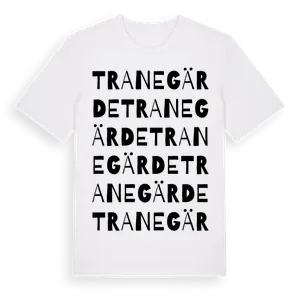 Tranegärde ordlek t-shirt – ekologisk bomull t-shirt från Pinshirt
