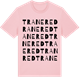 Pink Cotton t-shirt med Tranered ordlek t-shirt