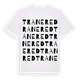 White t-shirt med Tranered ordlek t-shirt