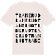 Vintage White t-shirt med Tranerud ordlek t-shirt