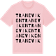 Pink Cotton t-shirt med Traneviken ordlek t-shirt