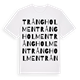 White t-shirt med Trångholmen ordlek t-shirt