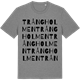 Mid Heather Gray t-shirt med Trångholmen ordlek t-shirt