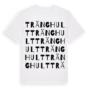 Tränghult ordlek t-shirt – ekologisk bomull t-shirt från Pinshirt