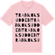 Pink Cotton t-shirt med Trankoksudden ordlek t-shirt