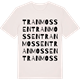 Vintage White t-shirt med Tranmossen ordlek t-shirt