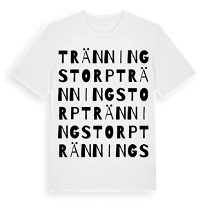 Tränningstorp ordlek t-shirt – ekologisk bomull t-shirt från Pinshirt