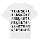 White t-shirt med Transkär ordlek t-shirt