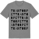 Mid Heather Gray t-shirt med Trantorpet ordlek t-shirt
