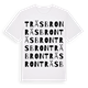 White t-shirt med Träsbron ordlek t-shirt