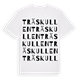 White t-shirt med Träskullen ordlek t-shirt