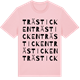 Pink Cotton t-shirt med Trästicken ordlek t-shirt