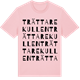 Pink Cotton t-shirt med Trättarekullen ordlek t-shirt