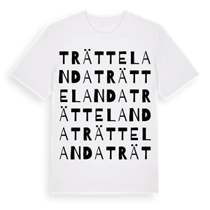 Trättelanda ordlek t-shirt – ekologisk bomull t-shirt från Pinshirt