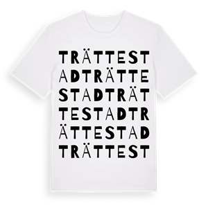 Trättestad ordlek t-shirt – ekologisk bomull t-shirt från Pinshirt