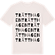 Vintage White t-shirt med Trätthagen ordlek t-shirt
