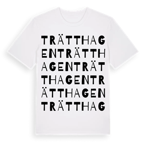 Trätthagen ordlek t-shirt – ekologisk bomull t-shirt från Pinshirt