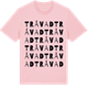 Pink Cotton t-shirt med Tråvad ordlek t-shirt