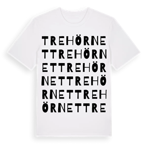 Trehörnet ordlek t-shirt – ekologisk bomull t-shirt från Pinshirt