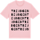 Pink Cotton t-shirt med Treungen ordlek t-shirt