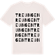 Vintage White t-shirt med Treungen ordlek t-shirt