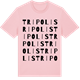 Pink Cotton t-shirt med Tripolis ordlek t-shirt