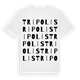 White t-shirt med Tripolis ordlek t-shirt